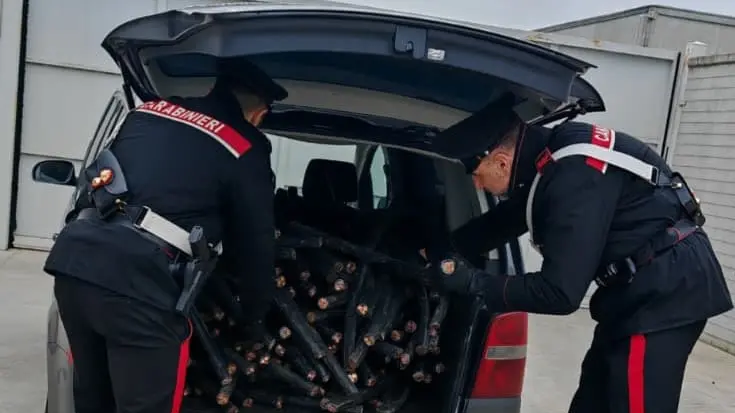 Il rame sequestrato - Foto Carabinieri © www.giornaledibrescia.it