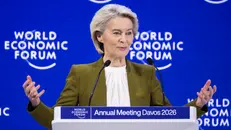 La presidente della Commissione Ursula von der Leyen a Davos - Foto Ansa © www.giornaledibrescia.it