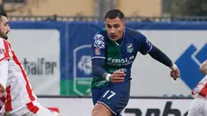 Crespi con la maglia della FeralpiSalò - Foto New Reporter Perteghella © www.giornaledibrescia.it