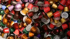 Capsule di caffè esauste