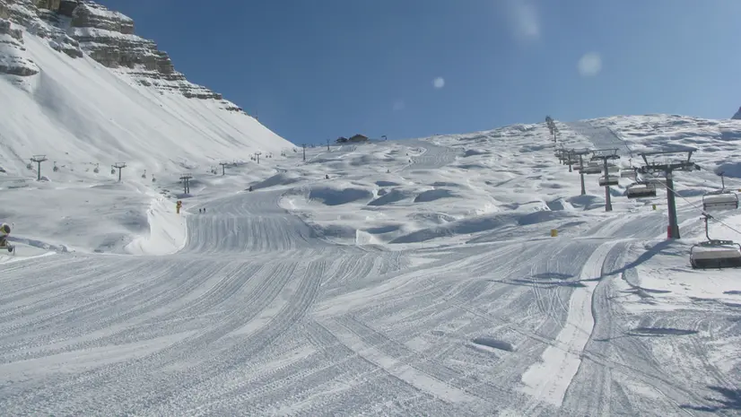 Una pista da sci a Madonna di Campiglio