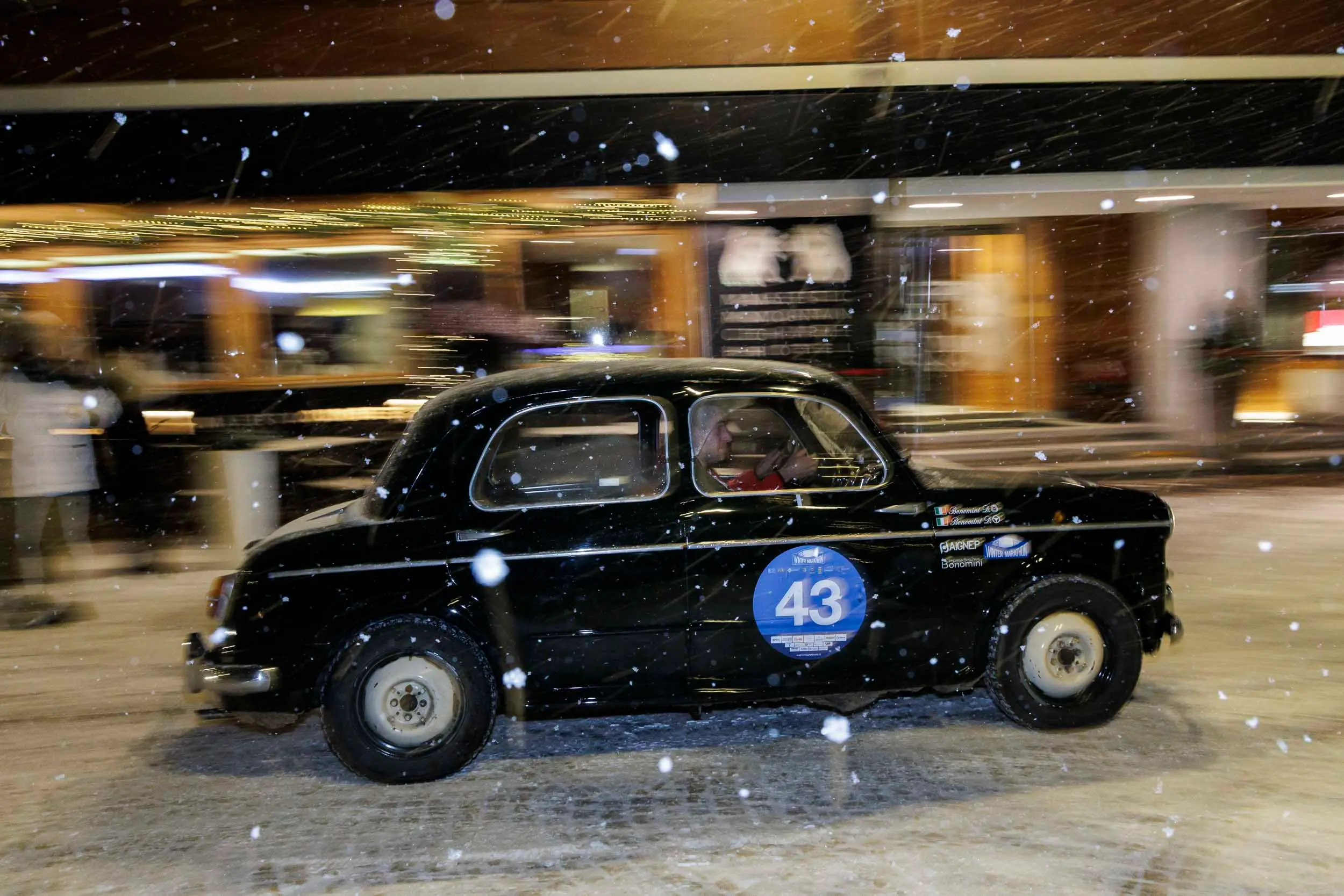 Winter Marathon: l'arrivo a Campiglio sotto la neve