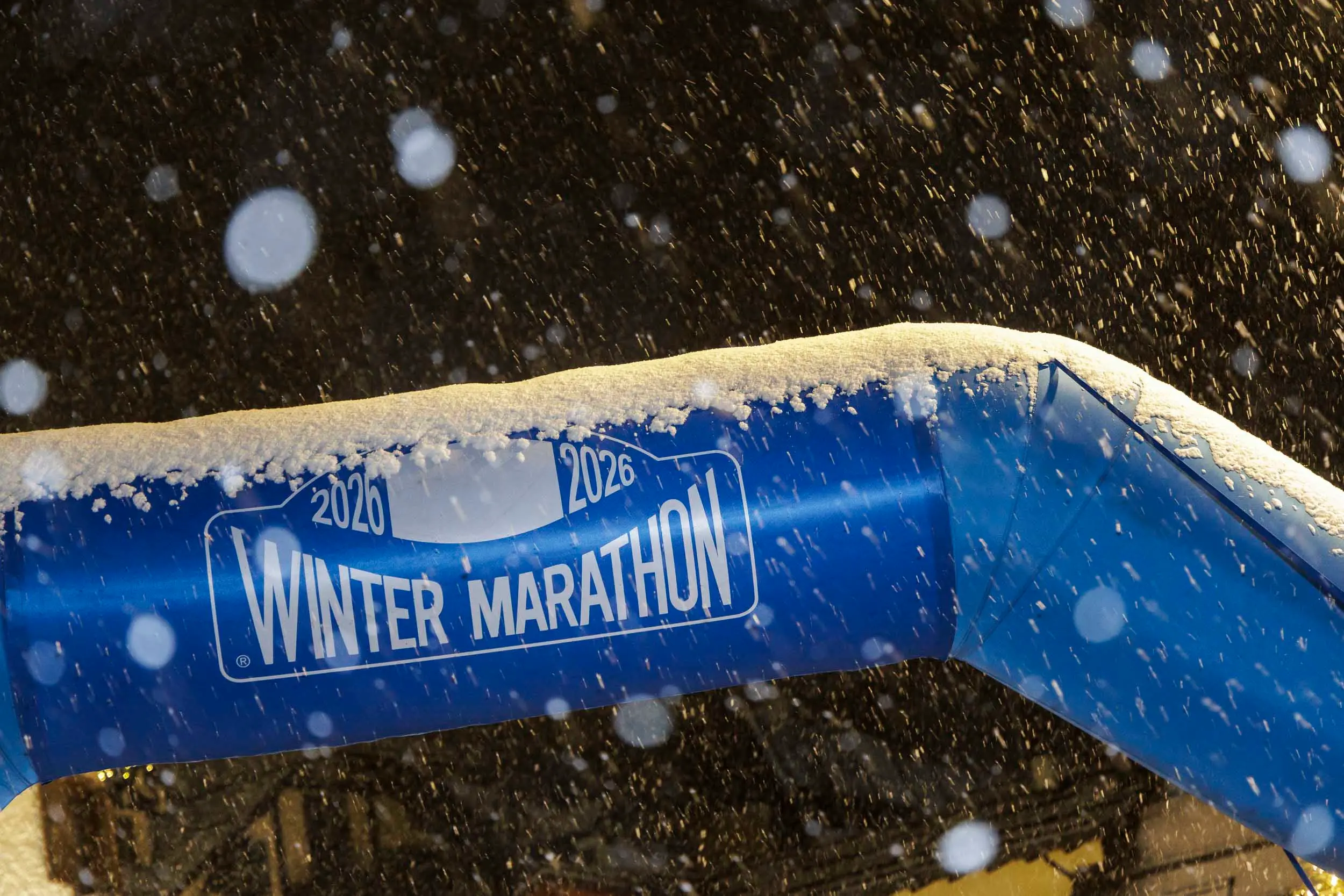 Winter Marathon: l'arrivo a Campiglio sotto la neve