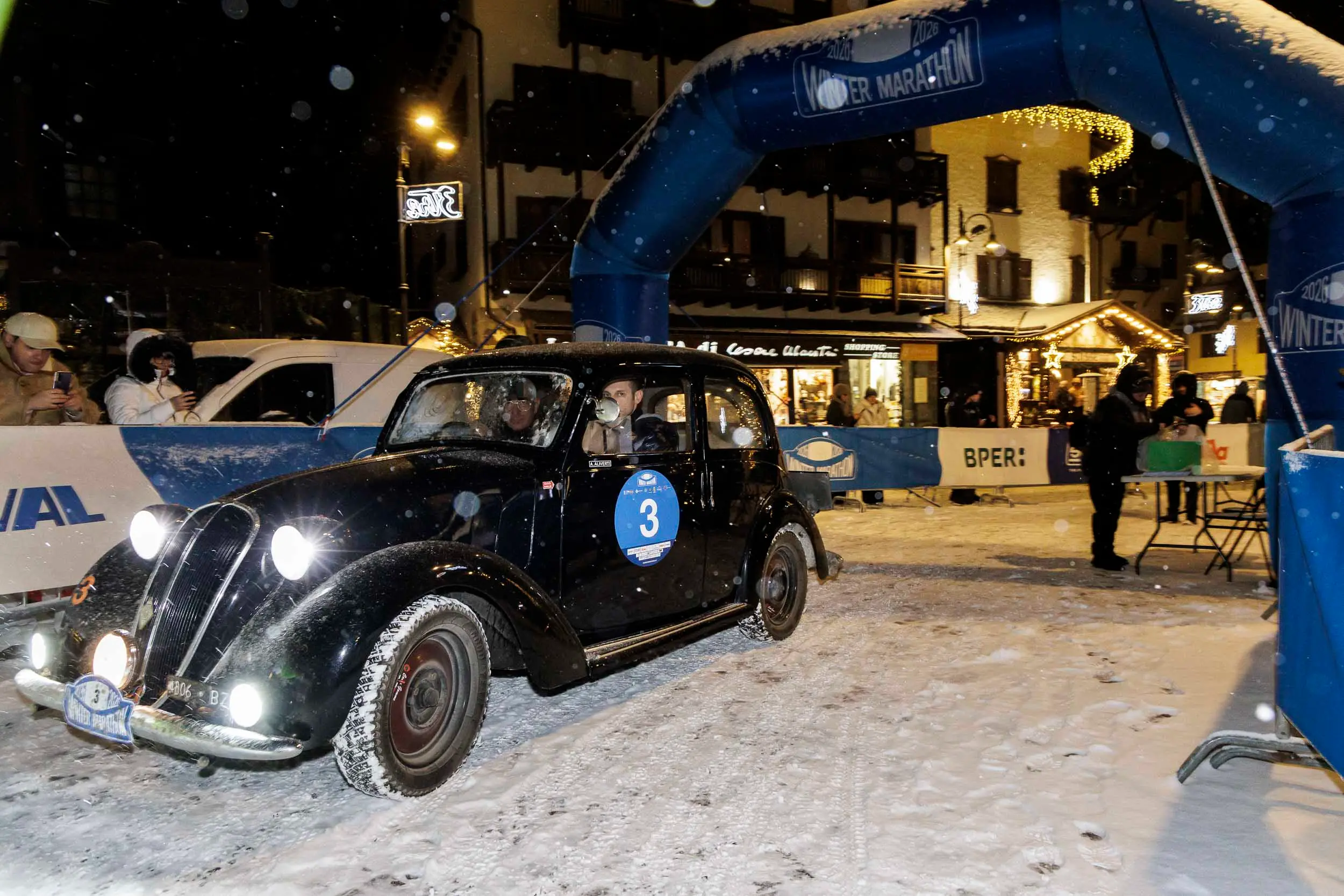 Winter Marathon: l'arrivo a Campiglio sotto la neve