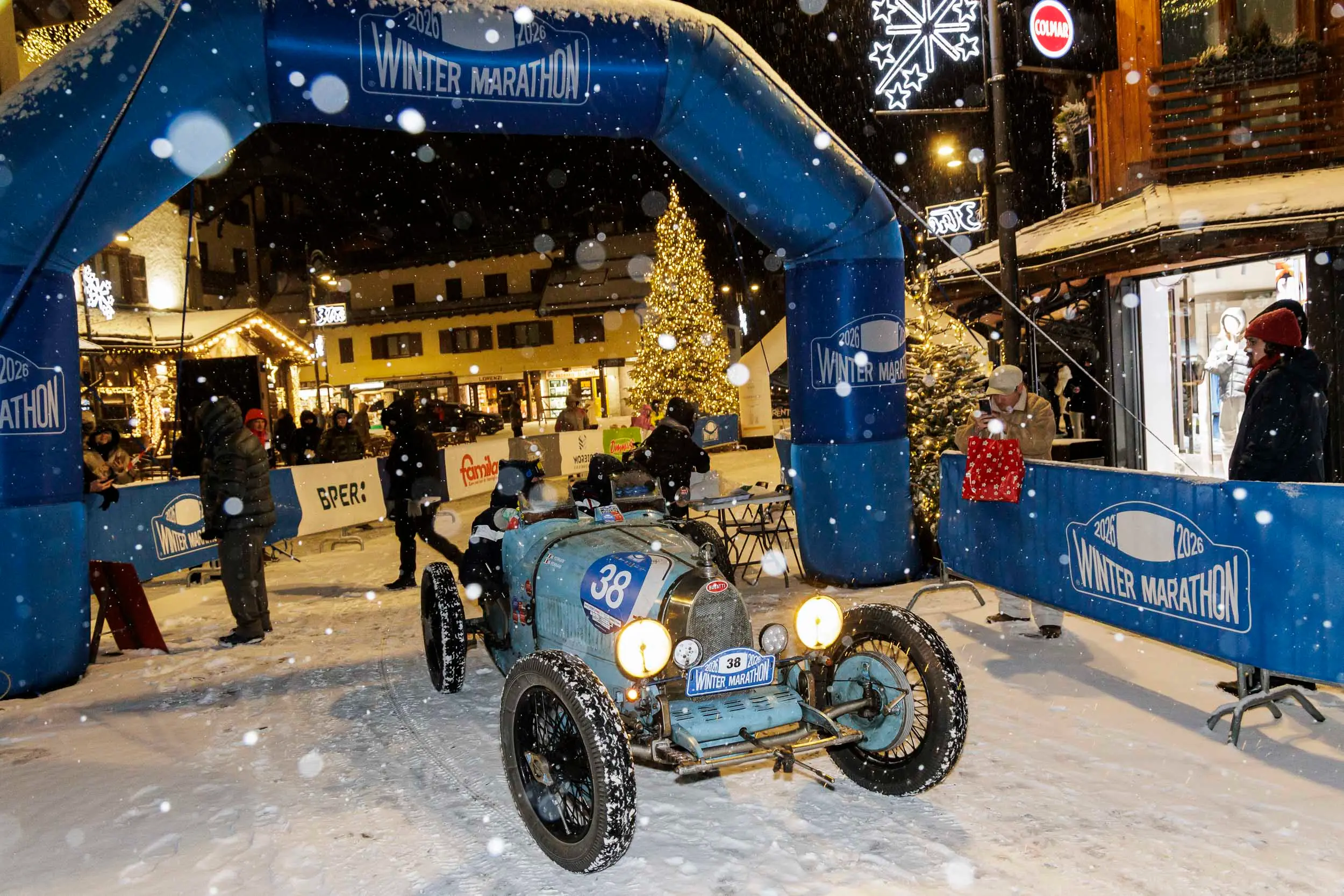 Winter Marathon: l'arrivo a Campiglio sotto la neve