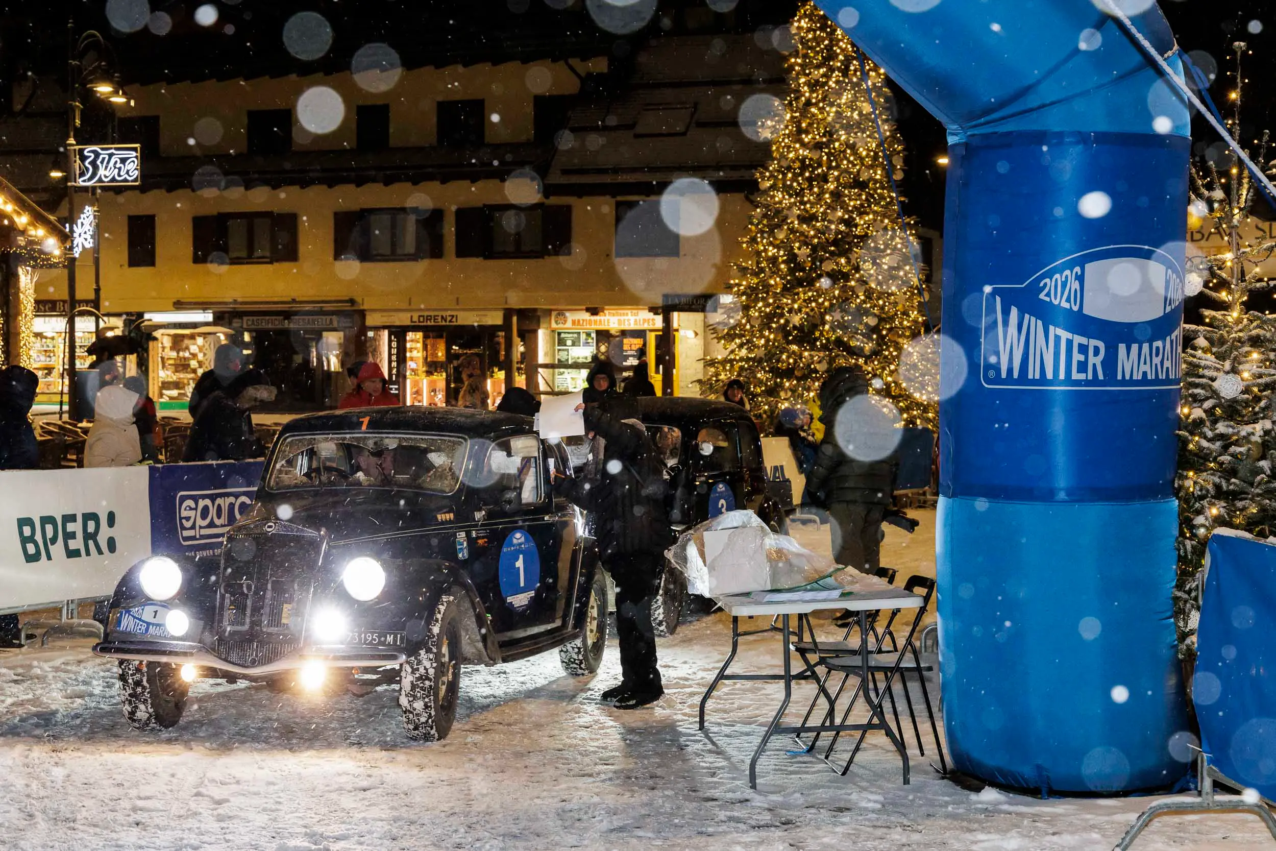 Winter Marathon: l'arrivo a Campiglio sotto la neve