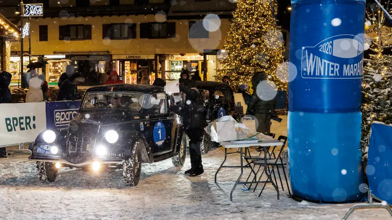 Winter Marathon: l'arrivo a Campiglio sotto la neve