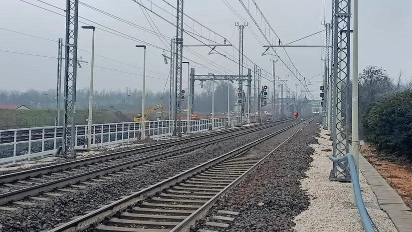 A Mazzano i binari dove si è registrato l'incidente - © www.giornaledibrescia.it