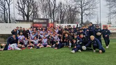 Il Brixia festeggia il titolo di campione d'inverno - © www.giornaledibrescia.it