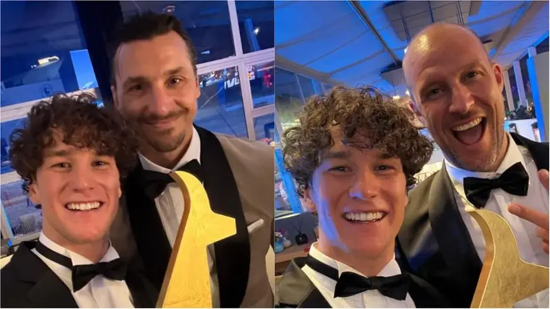 I selfie con Ibrahimovic e Svindal