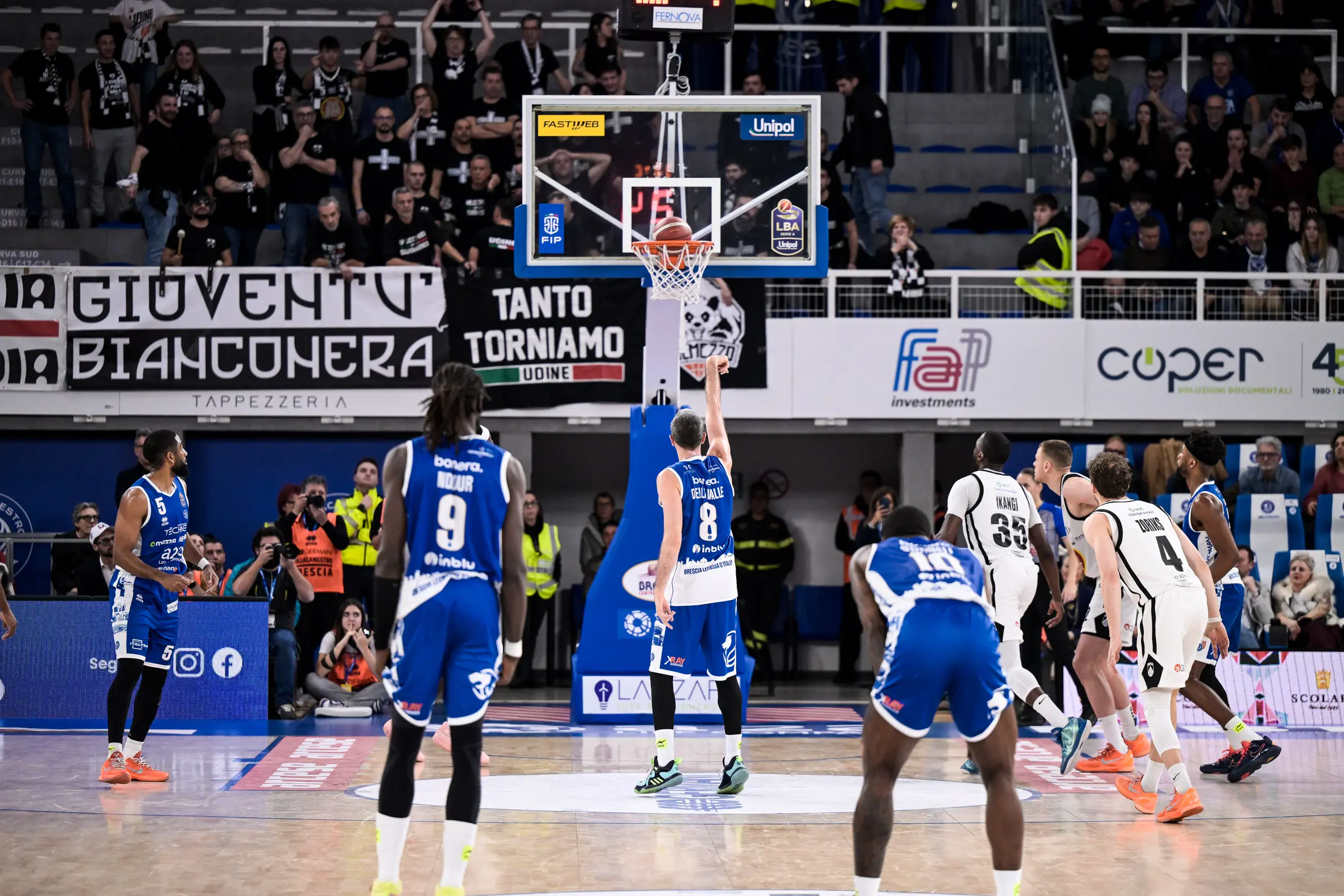 SPORT BASKET BRESCIA Germani Pallacanestro Brescia Apu Old Wild West Udine NELLA FOTO Amedeo Della Valle 25-01-2026 Checchi@newreporter