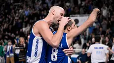 SPORT BASKET BRESCIA Germani Pallacanestro Brescia Apu Old Wild West Udine NELLA FOTO esultanza Brescia Amedeo Della Valle 25-01-2026 Checchi@newreporter