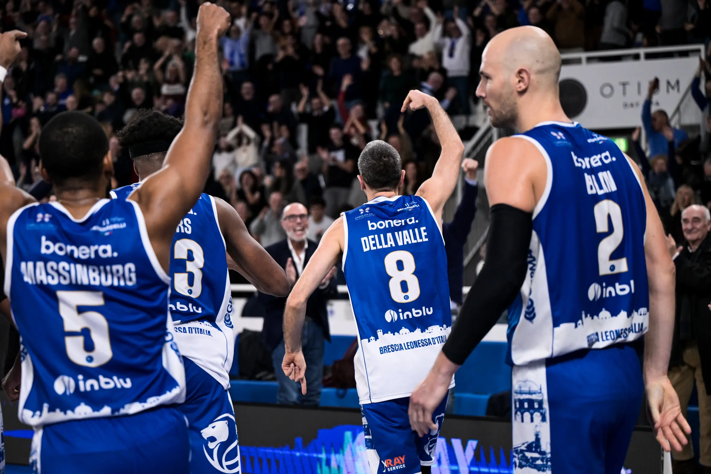 SPORT BASKET BRESCIA Germani Pallacanestro Brescia Apu Old Wild West Udine NELLA FOTO esultanza Brescia Amedeo Della Valle 25-01-2026 Checchi@newreporter