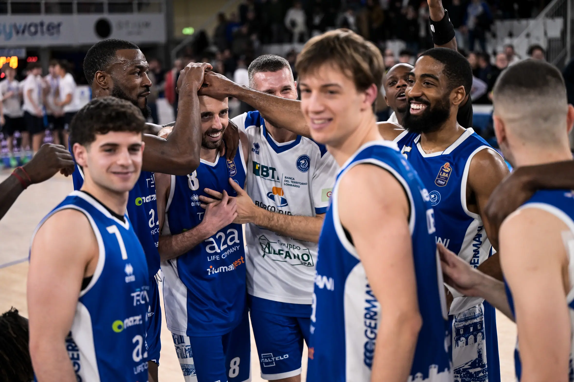 SPORT BASKET BRESCIA Germani Pallacanestro Brescia Apu Old Wild West Udine NELLA FOTO esultanza Brescia Amedeo Della Valle 25-01-2026 Checchi@newreporter