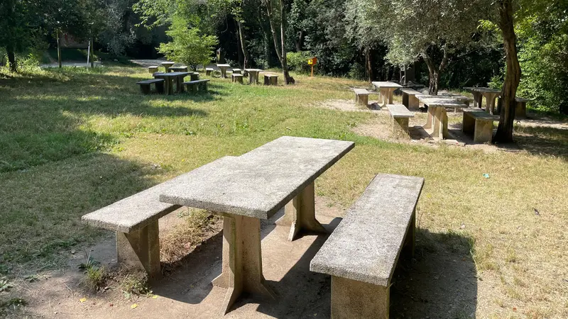 L'area pic-nic da sistemare