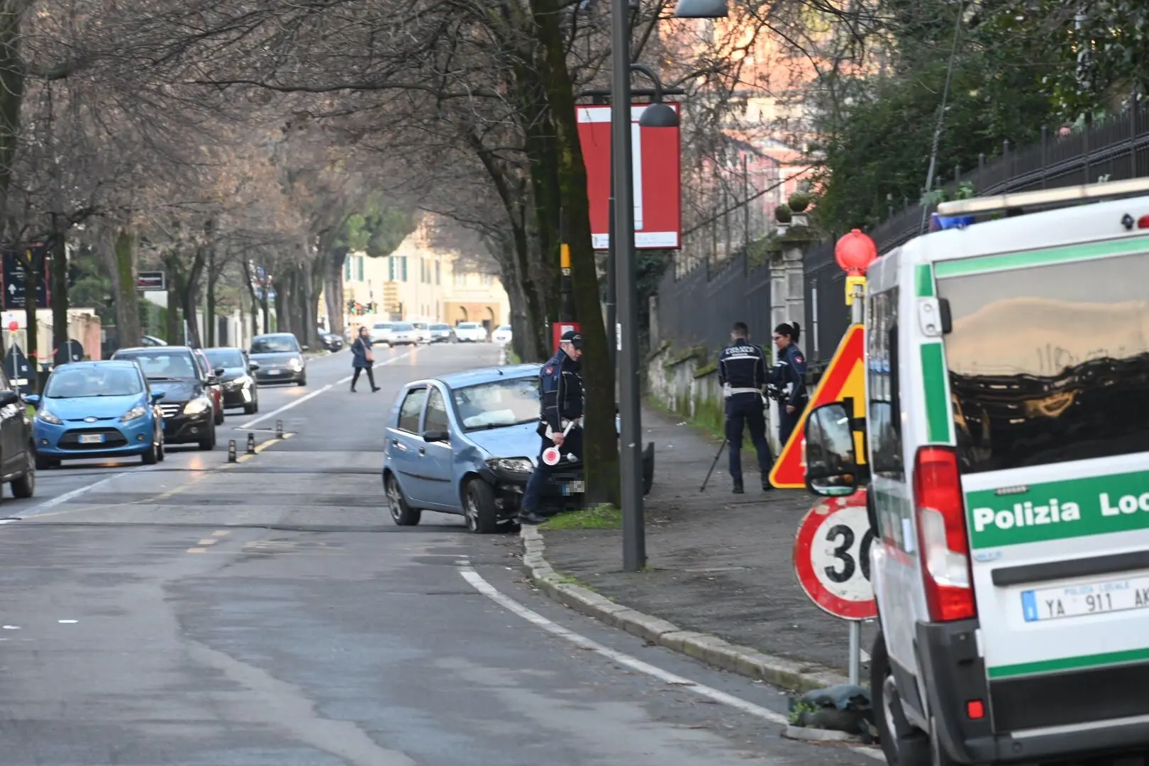 L'incidente in via Pusterla
