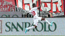 Christian Kouan dopo un gol al Brescia - Foto New Reporter Nicoli © www.giornaledibrescia.it