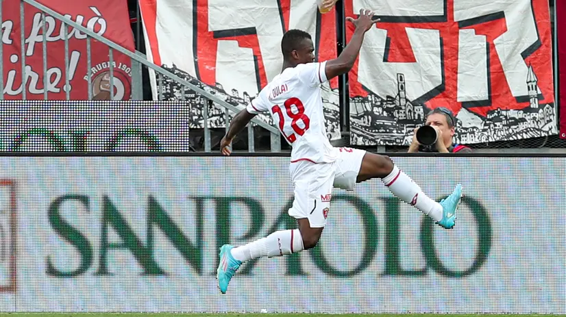 Christian Kouan dopo un gol al Brescia - Foto New Reporter Nicoli © www.giornaledibrescia.it