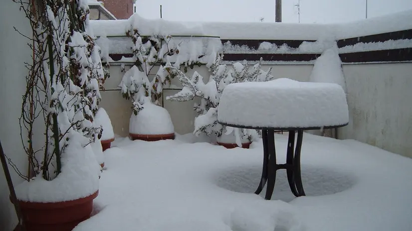 La neve caduta a Fornaci il 26 e il 27 gennaio 2006 - Foto Fabio Marenda © www.giornaledibrescia.it