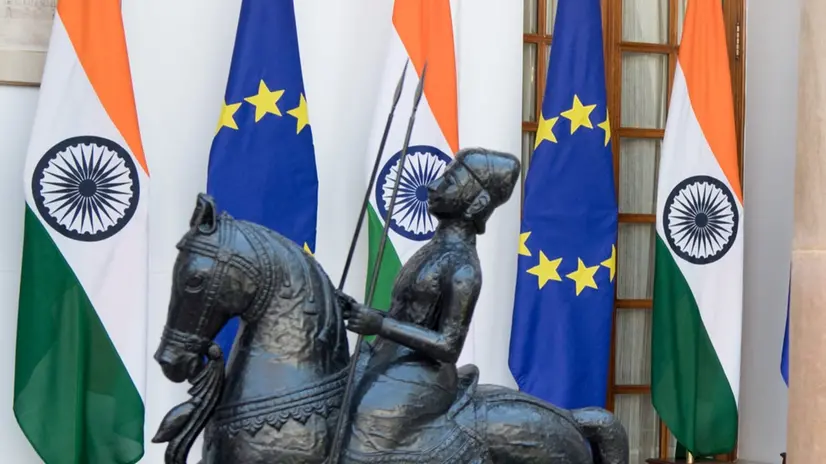 Bandiera dell'Europa e dell'India
