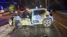 Incidente a Erbusco: l'auto sulla quale viaggiava il bambino - © www.giornaledibrescia.it