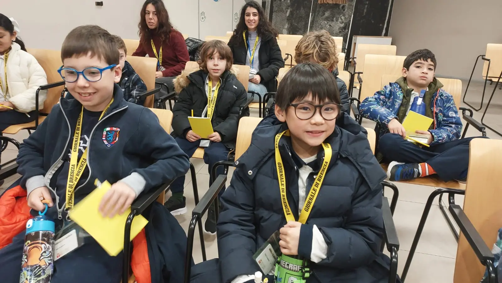 Piccoli ospiti in visita al Giornale di Brescia - © www.giornaledibrescia.it