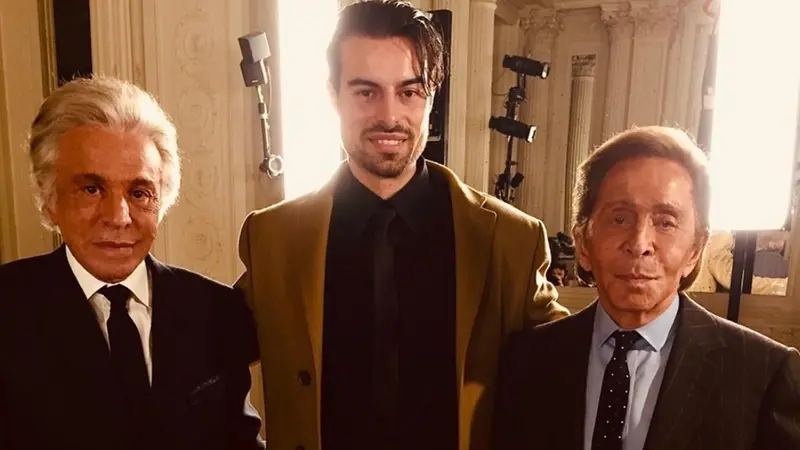 Giancarlo Giammetti, Antonio Battiti e Valentino