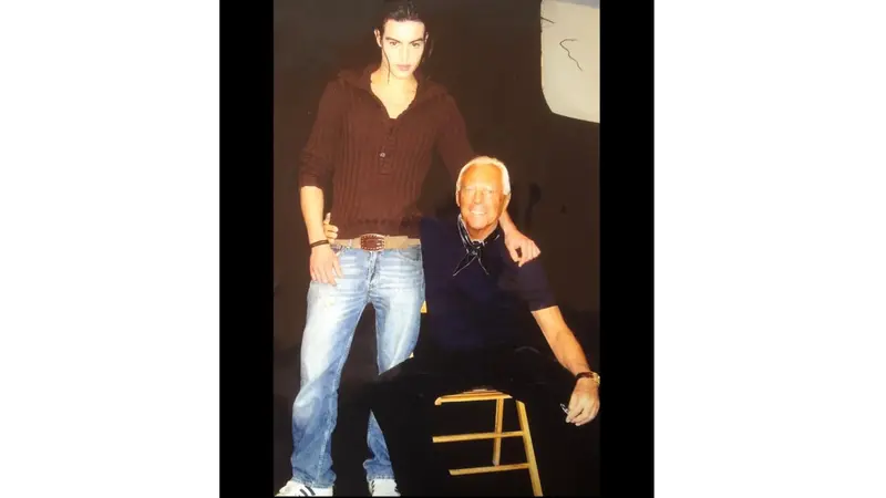 Antonio Battiti con Giorgio Armani