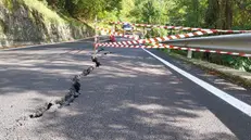 La strada a Provaglio Valsabbia dopo un evento estremo - © www.giornaledibrescia.it