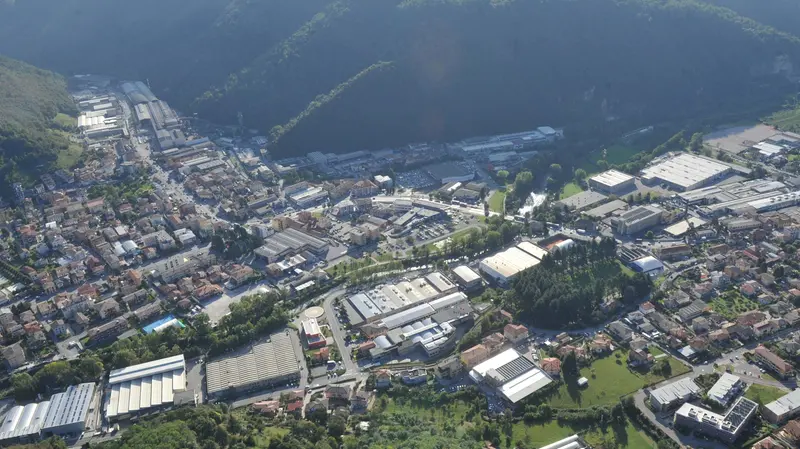 Una vista aerea di Sarezzo