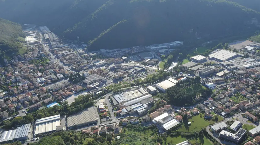 Una vista aerea di Sarezzo