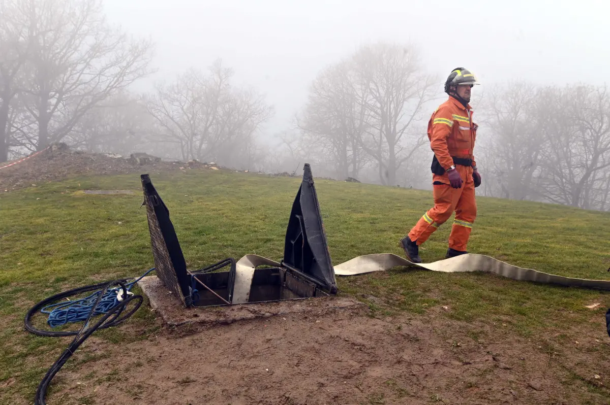 La nuova vasca antincendio in Maddalena