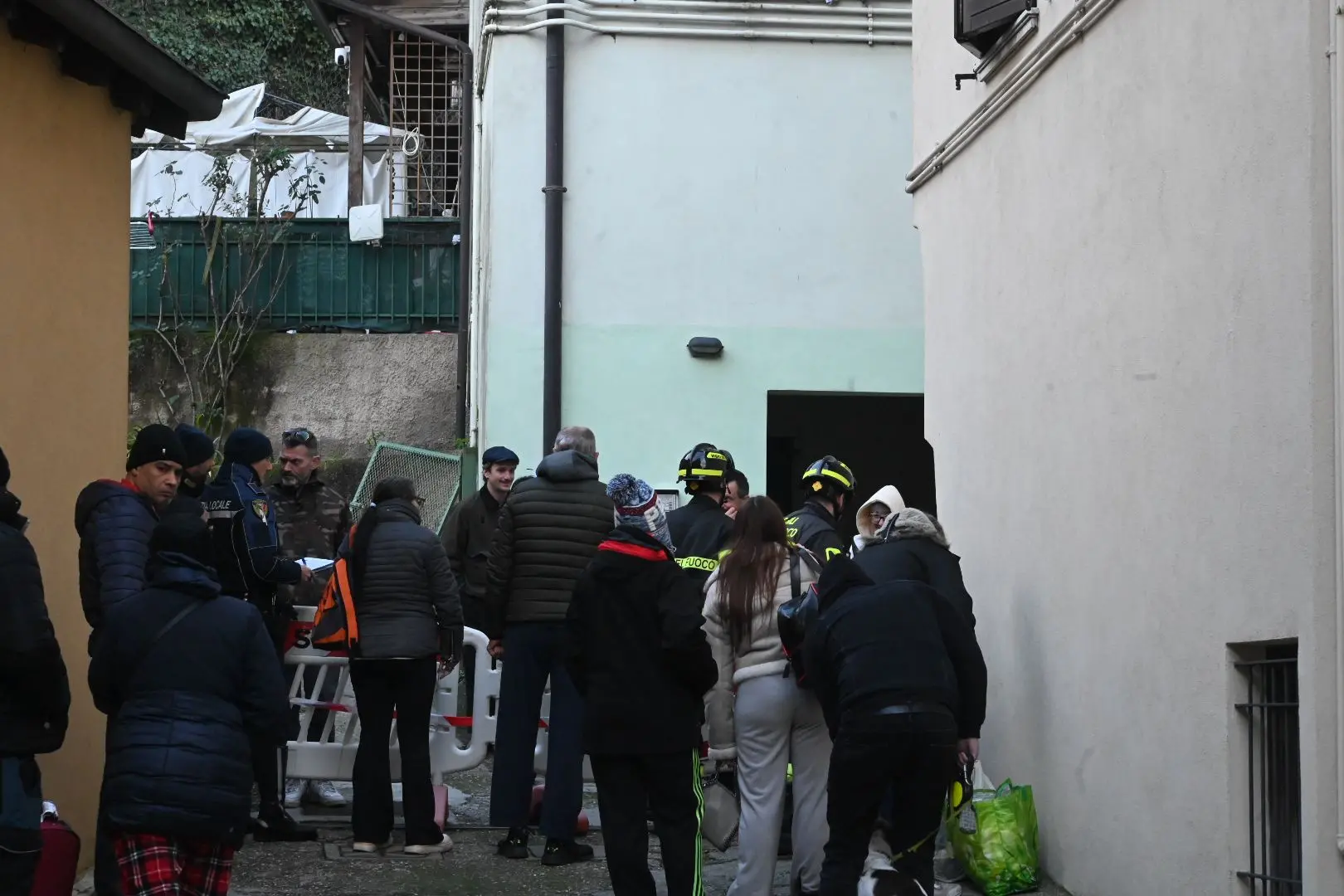 Frana a Sarezzo, il sopralluogo