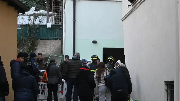 Frana a Sarezzo, il sopralluogo