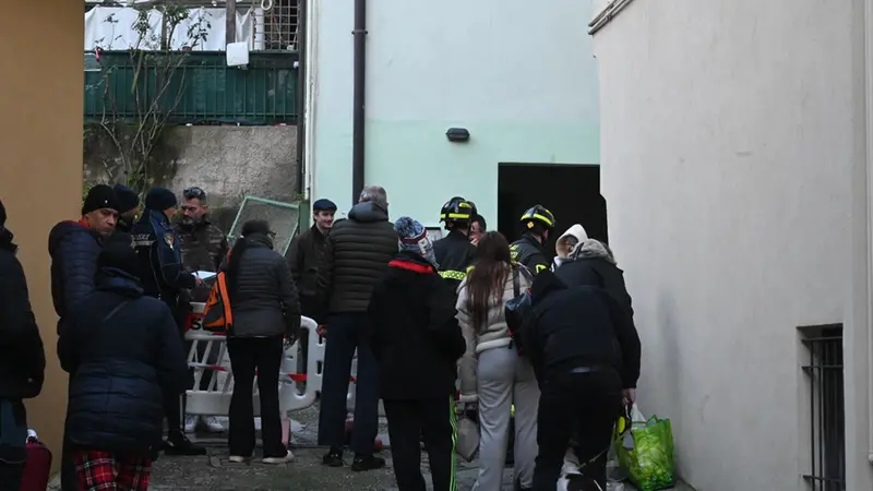 Frana a Sarezzo, il sopralluogo