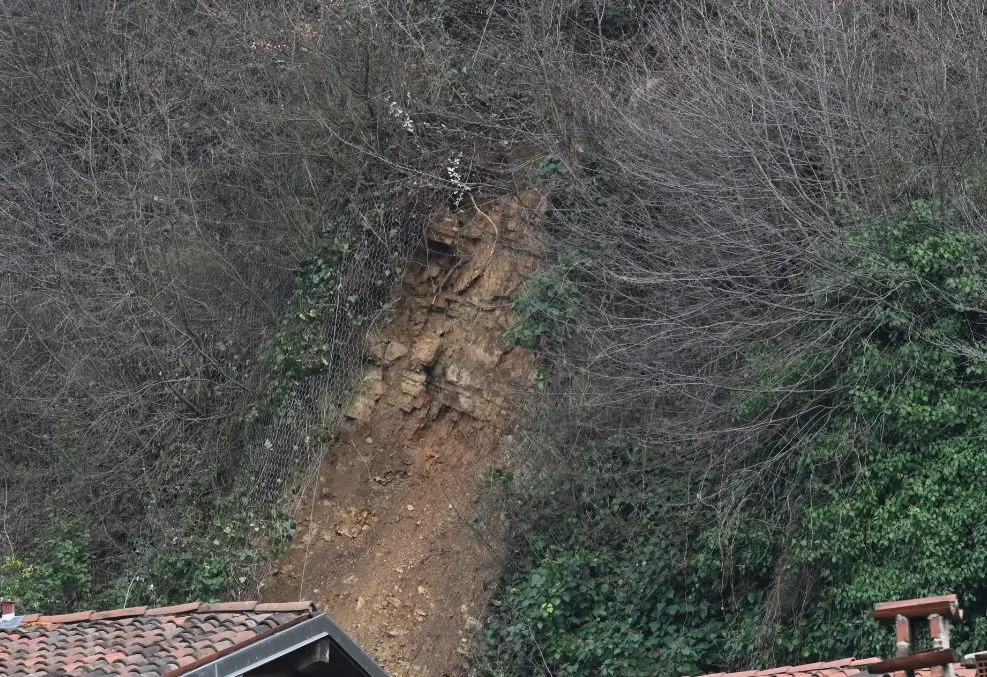 Frana a Sarezzo, il sopralluogo