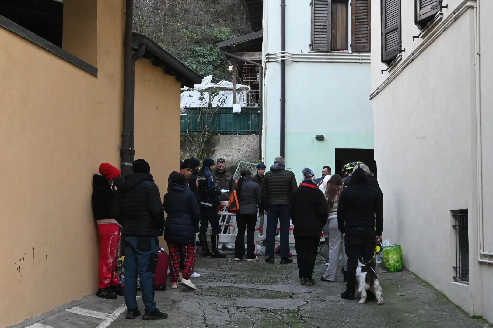 Frana a Sarezzo, il sopralluogo