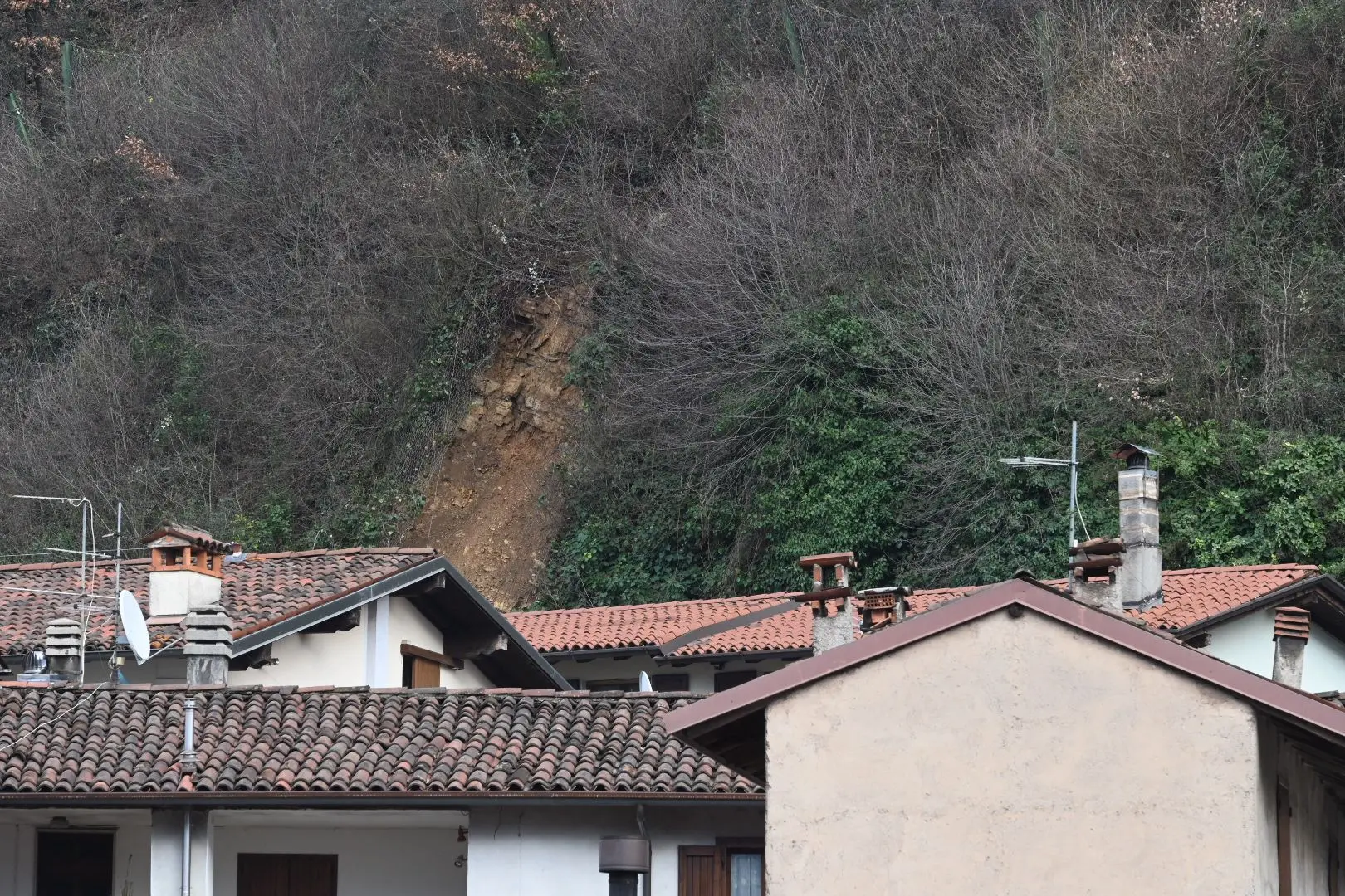 Frana a Sarezzo, il sopralluogo