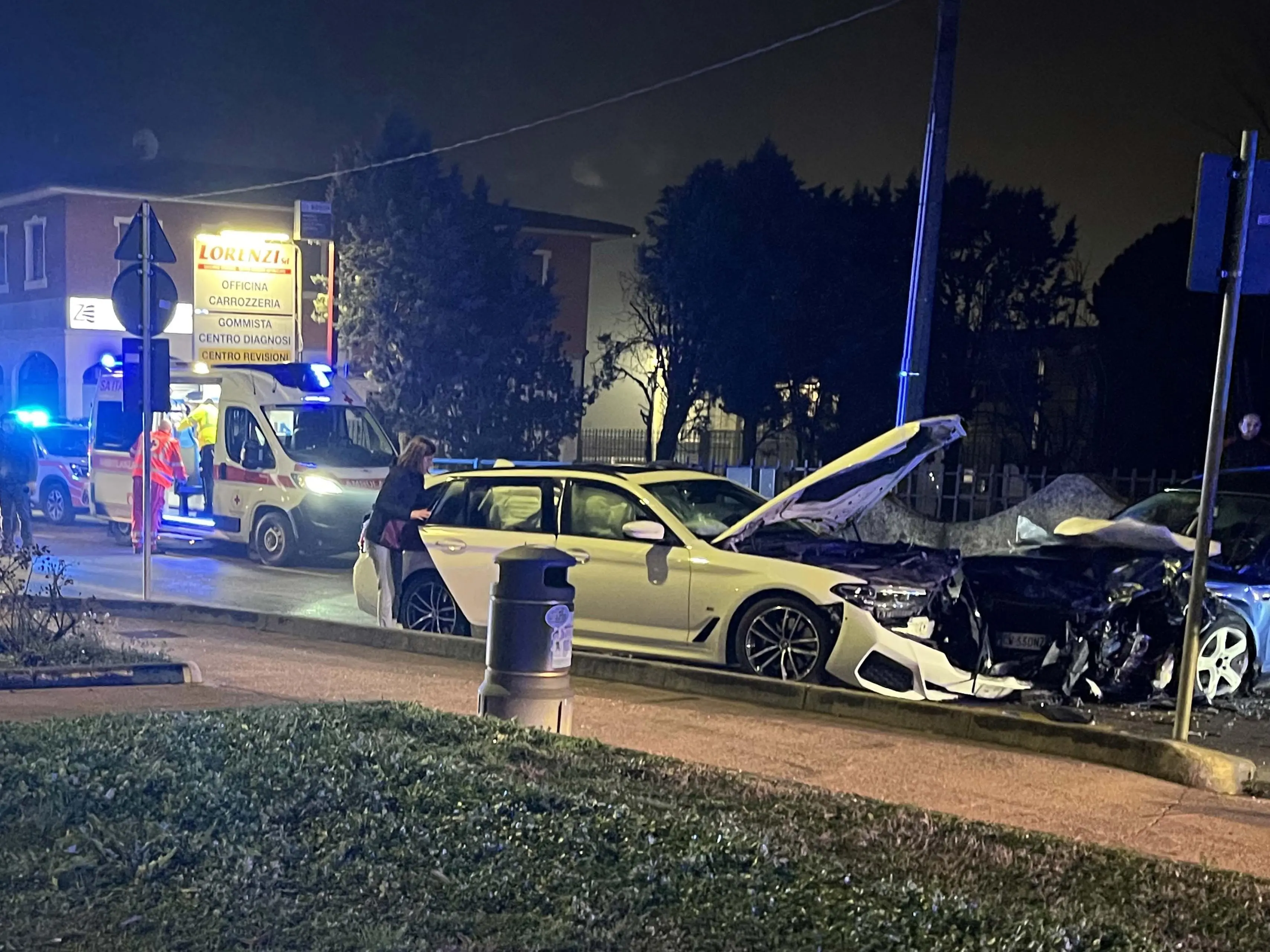 Ghedi, le due auto incidentate