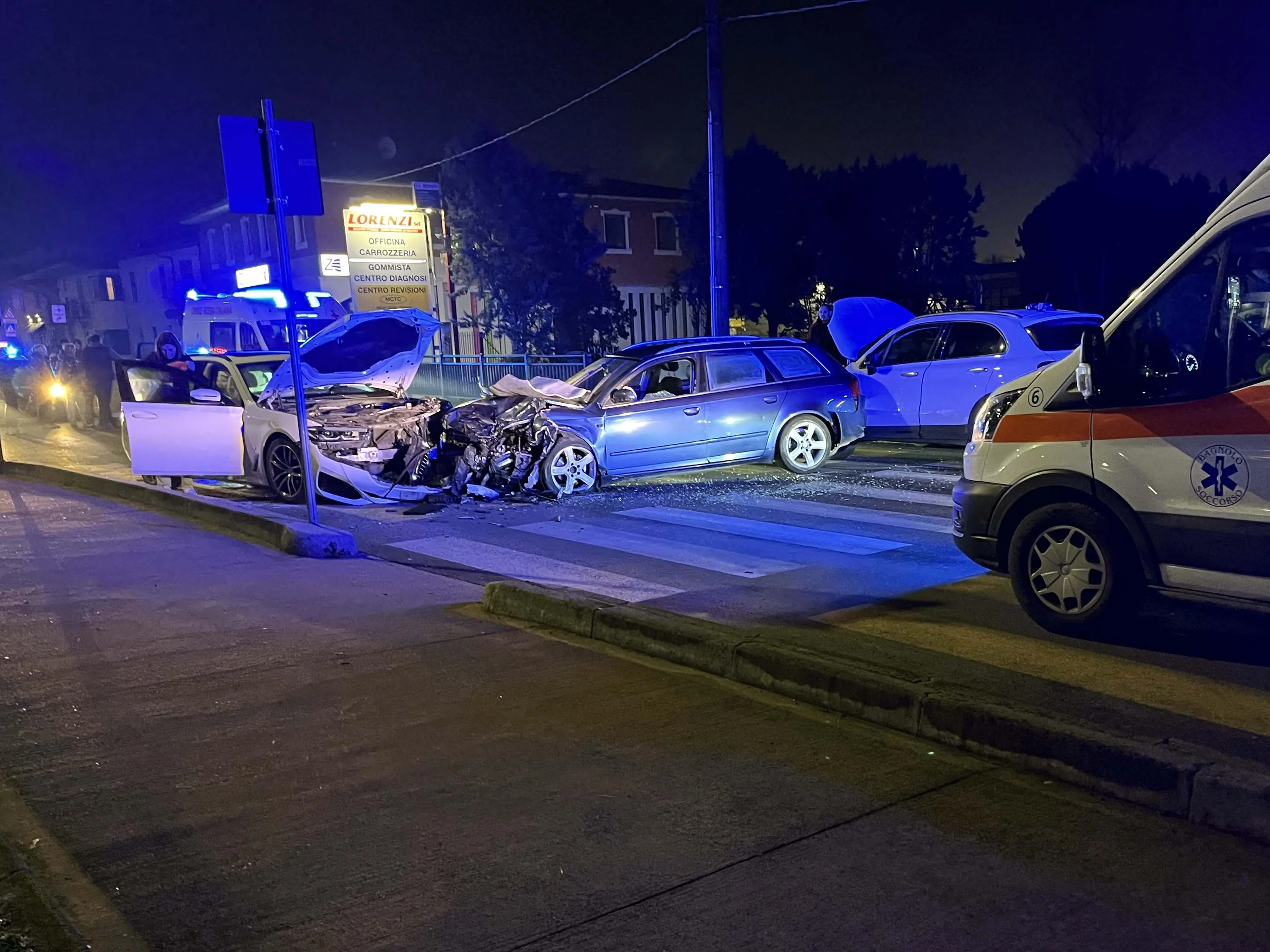 Ghedi, le due auto incidentate