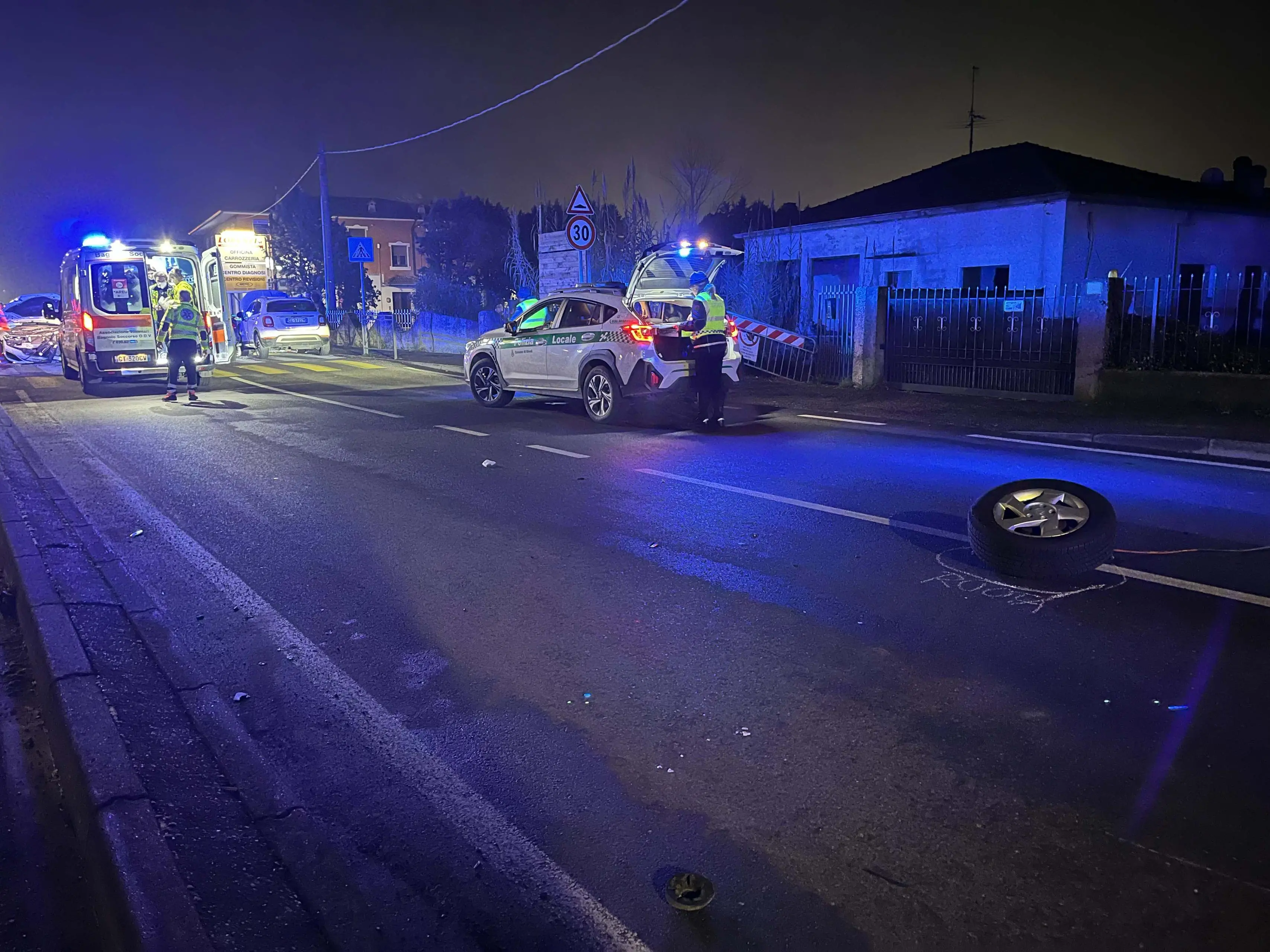 Ghedi, le due auto incidentate