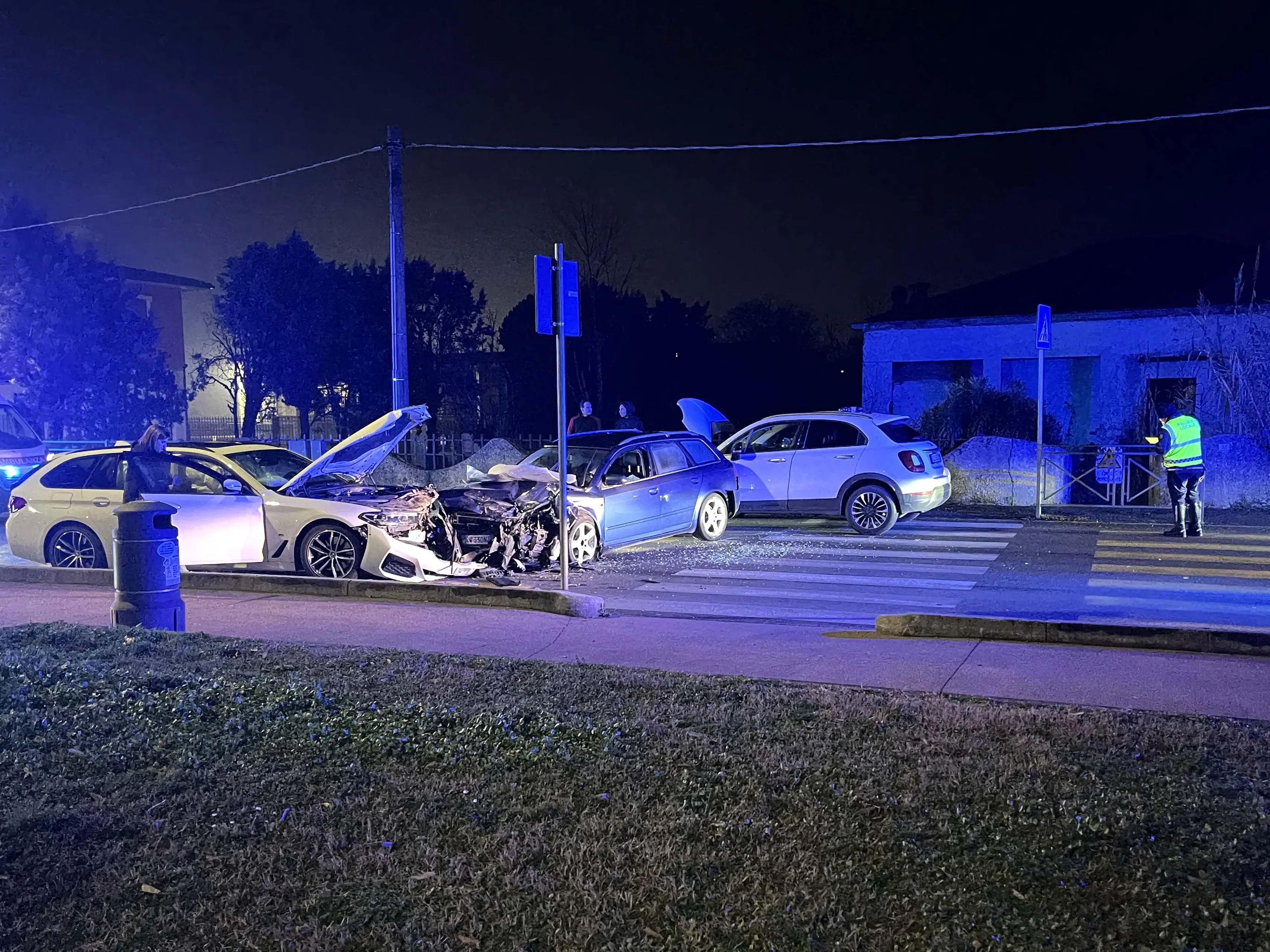 Ghedi, le due auto incidentate