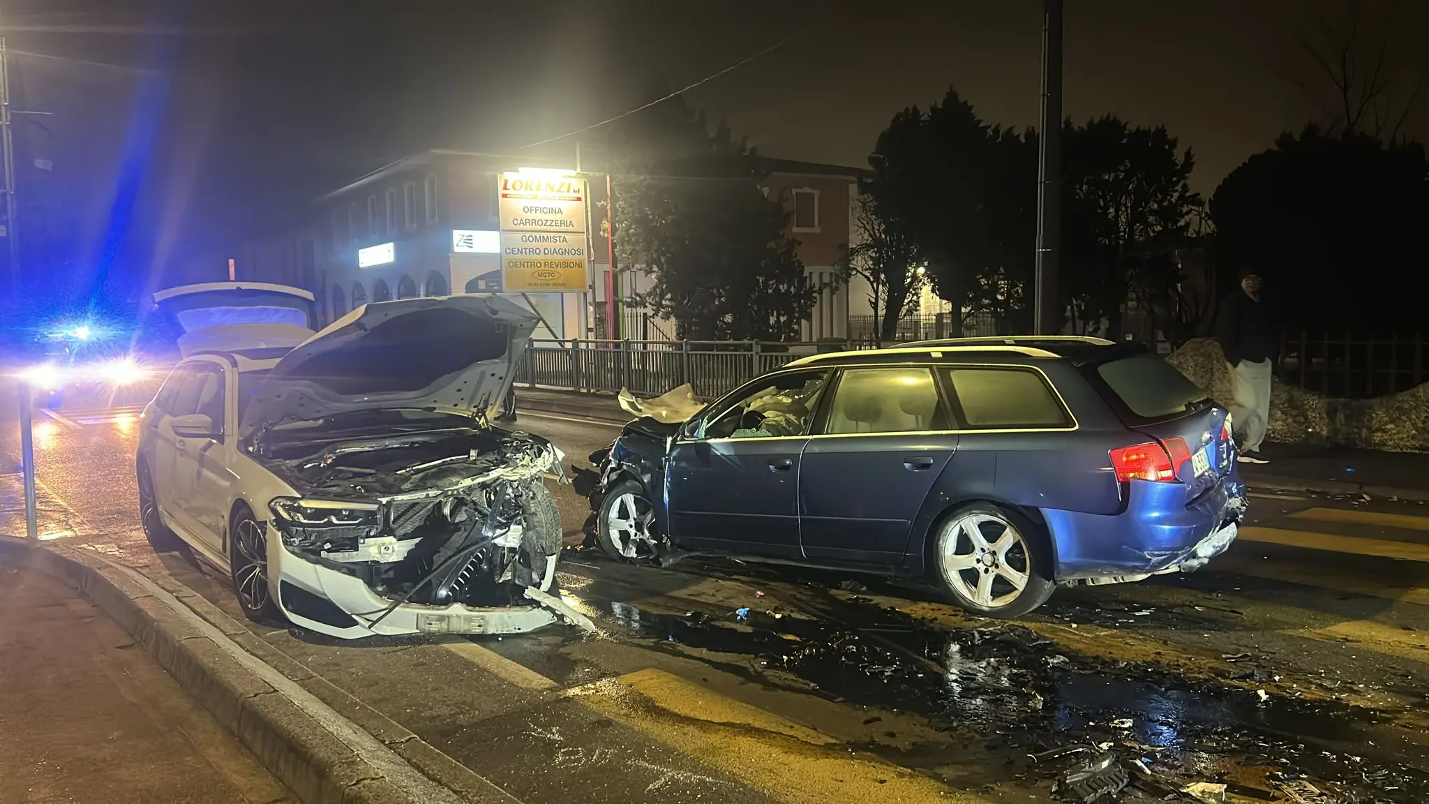 Ghedi, le due auto incidentate