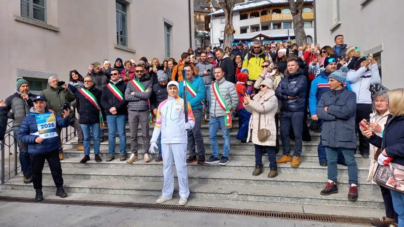 La Fiaccola olimpica a Ponte di Legno