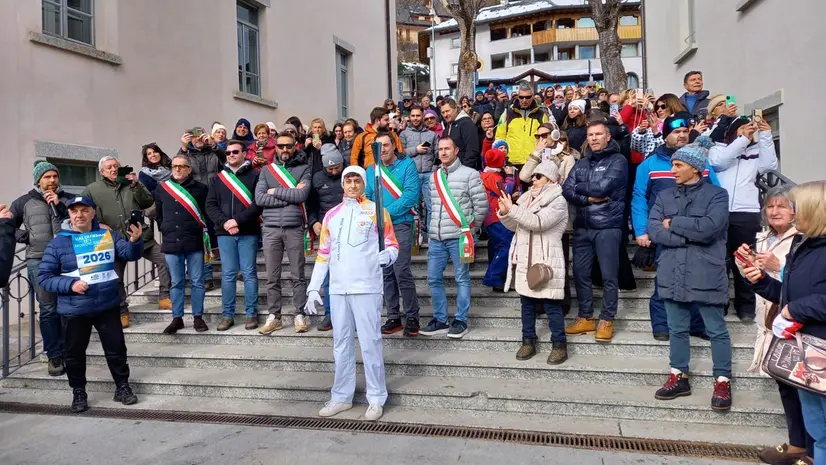 La Fiaccola olimpica a Ponte di Legno