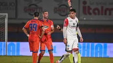 L'esplusione di Bertoli - Foto NewReporter/Comincini © www.giornaledibrescia.it