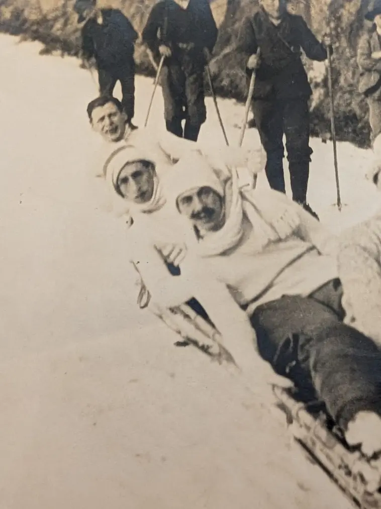 I fratelli Agostino e Gaetano Lanfranchi sul bob