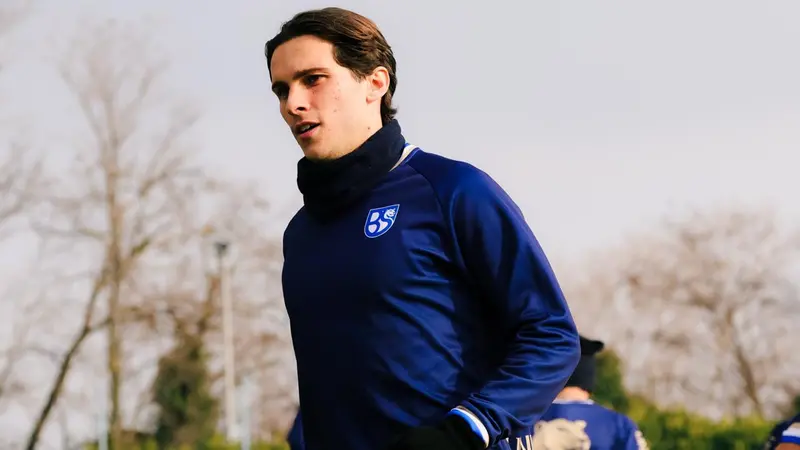 Mallamo durante il suo primo allenamento a Salò - Media house Union Brescia