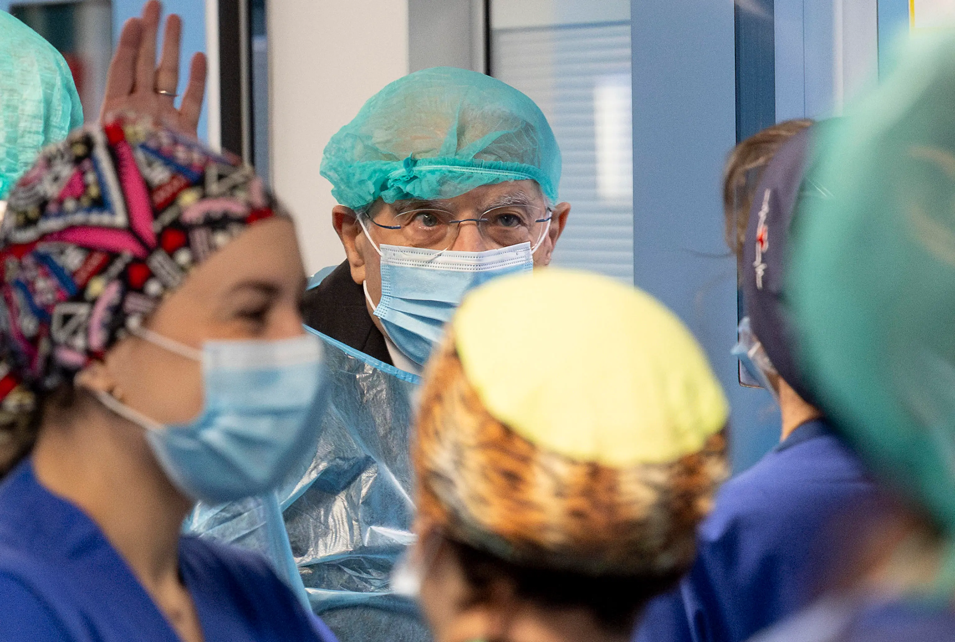 La visita di Sergio Mattarella al Niguarda di Milano