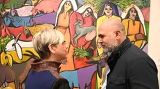 La sindaca Castelletti e l'ex consigliere Ashkar - Foto Christian Penocchio/Comune di Brescia